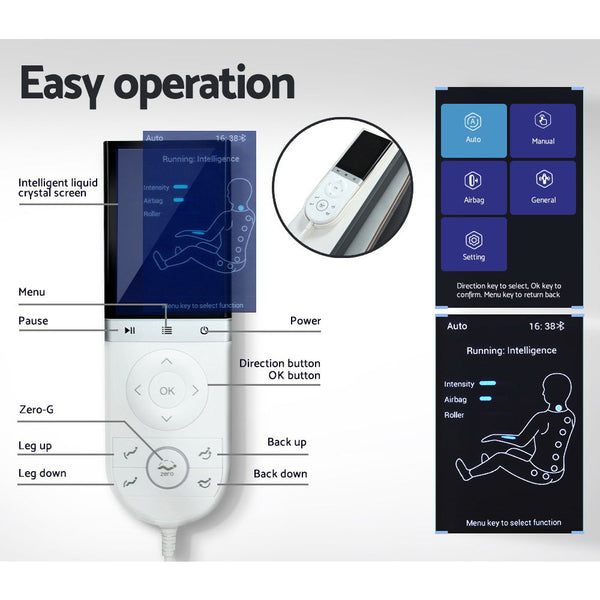 Livemor Massage Chair Zero Gravity Electric Massage Recliner Chair Deluxe Black Livemor