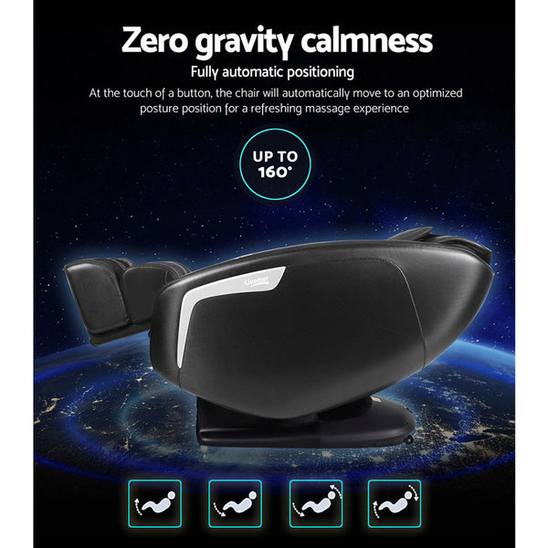 Livemor 3D Electric Massage Chair Shiatsu Kneading Massager Zero Gravity Large Black Livemor