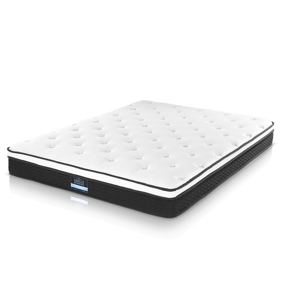 Giselle Bedding Bonita Euro Top Bonnell Spring Mattress 21cm Thick Double Giselle Bedding