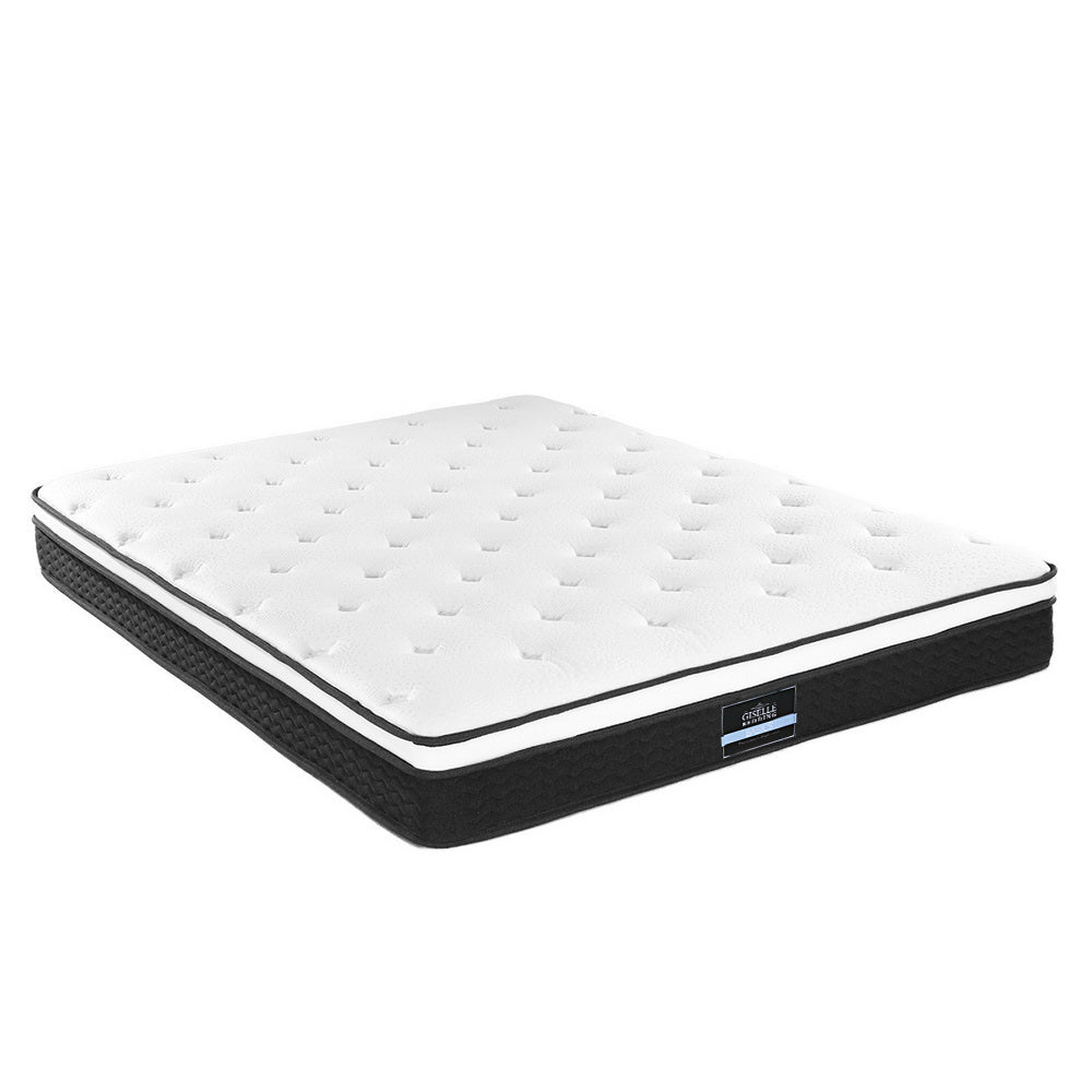 Giselle Bedding Bonita Euro Top Bonnell Spring Mattress 21cm Thick Double Giselle Bedding