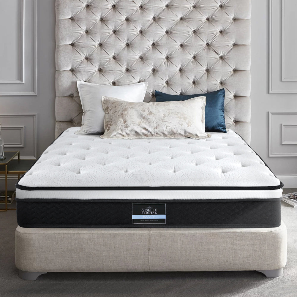 Giselle Bedding Bonita Euro Top Bonnell Spring Mattress 21cm Thick Double Giselle Bedding