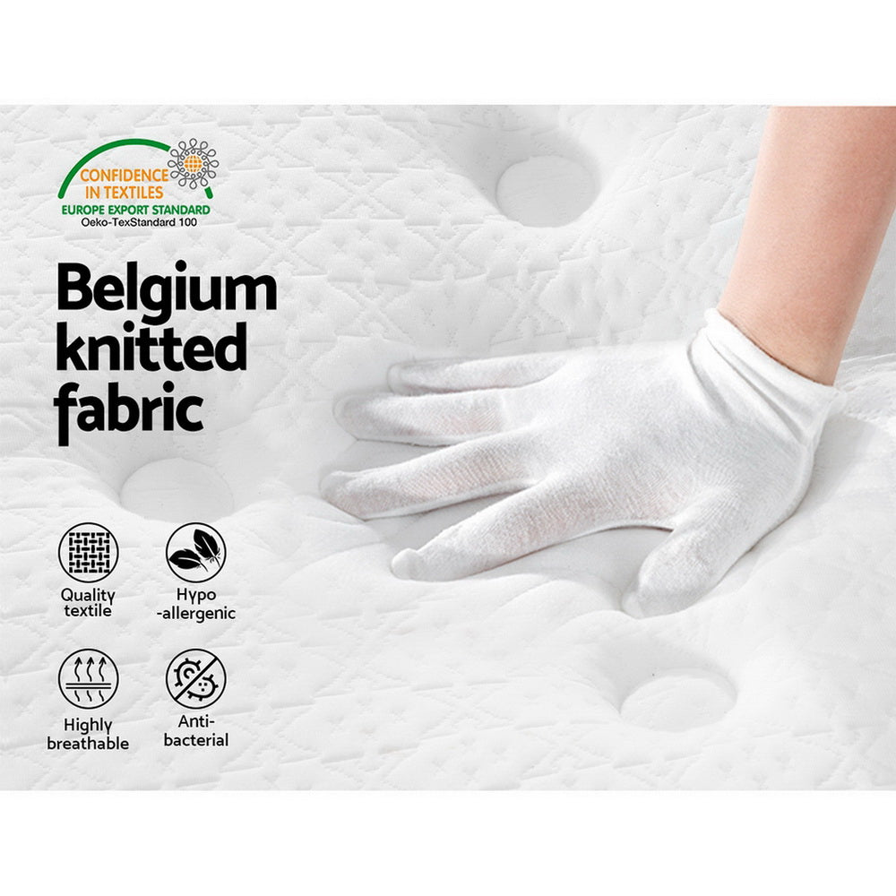 Giselle Bedding Bonita Euro Top Bonnell Spring Mattress 21cm Thick – King Single Giselle Bedding