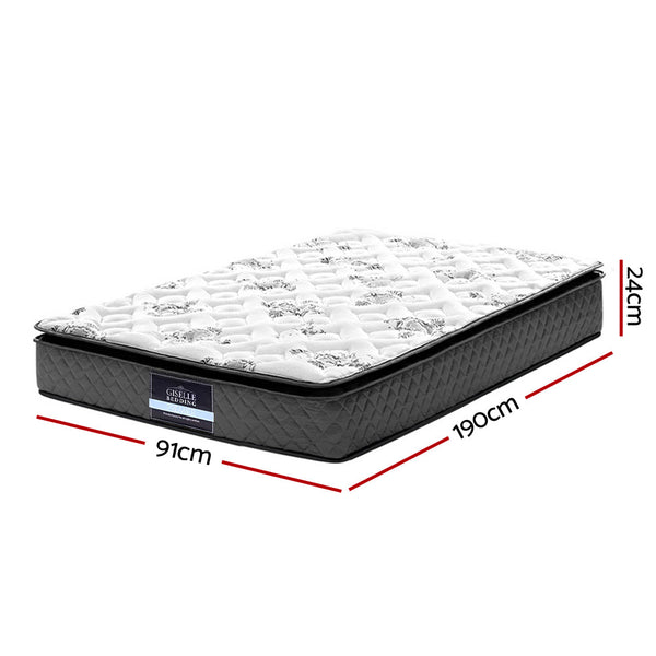Giselle Bedding Rocco Bonnell Spring Mattress 24cm Thick Single Giselle Bedding