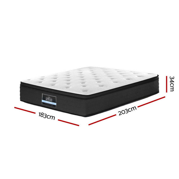 Giselle Bedding KING Mattress Bed 7 Zone Euro Top Pocket Spring Firm Foam Giselle Bedding