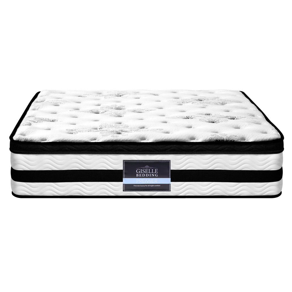 Giselle Bedding Algarve Euro Top Pocket Spring Mattress 34cm Thick Queen Giselle Bedding