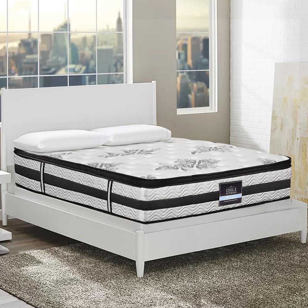 Giselle Bedding Algarve Euro Top Pocket Spring Mattress 34cm Thick Queen Giselle Bedding