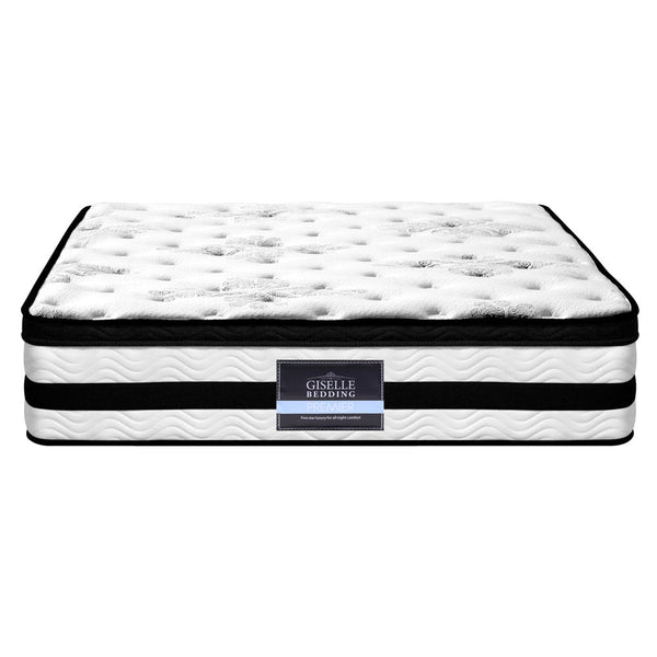 Giselle Bedding Super King Mattress Bed Euro Top Pocket Spring Firm Foam 34CM Giselle Bedding