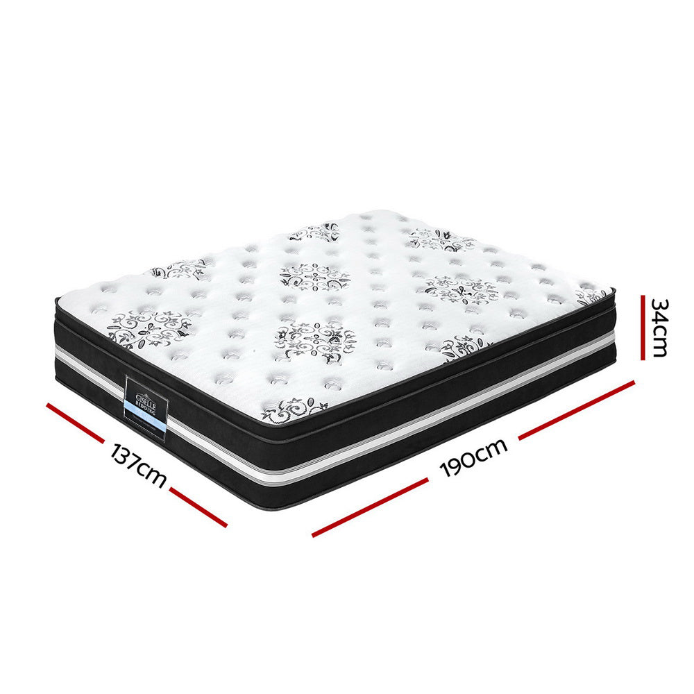 Giselle Double Size Mattress Bed COOL GEL Memory Foam Euro Top Pocket Spring Giselle Bedding