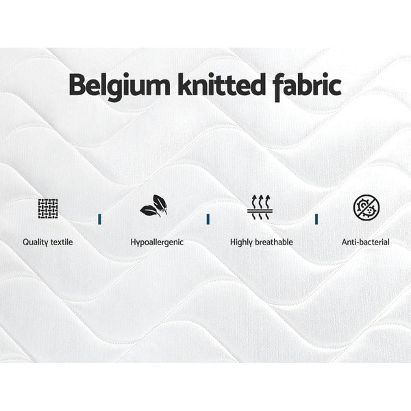 Giselle Mattress Medium Firm Mattresses Tight Top Bed Bonnel Spring 13cm DOUBLE Giselle Bedding