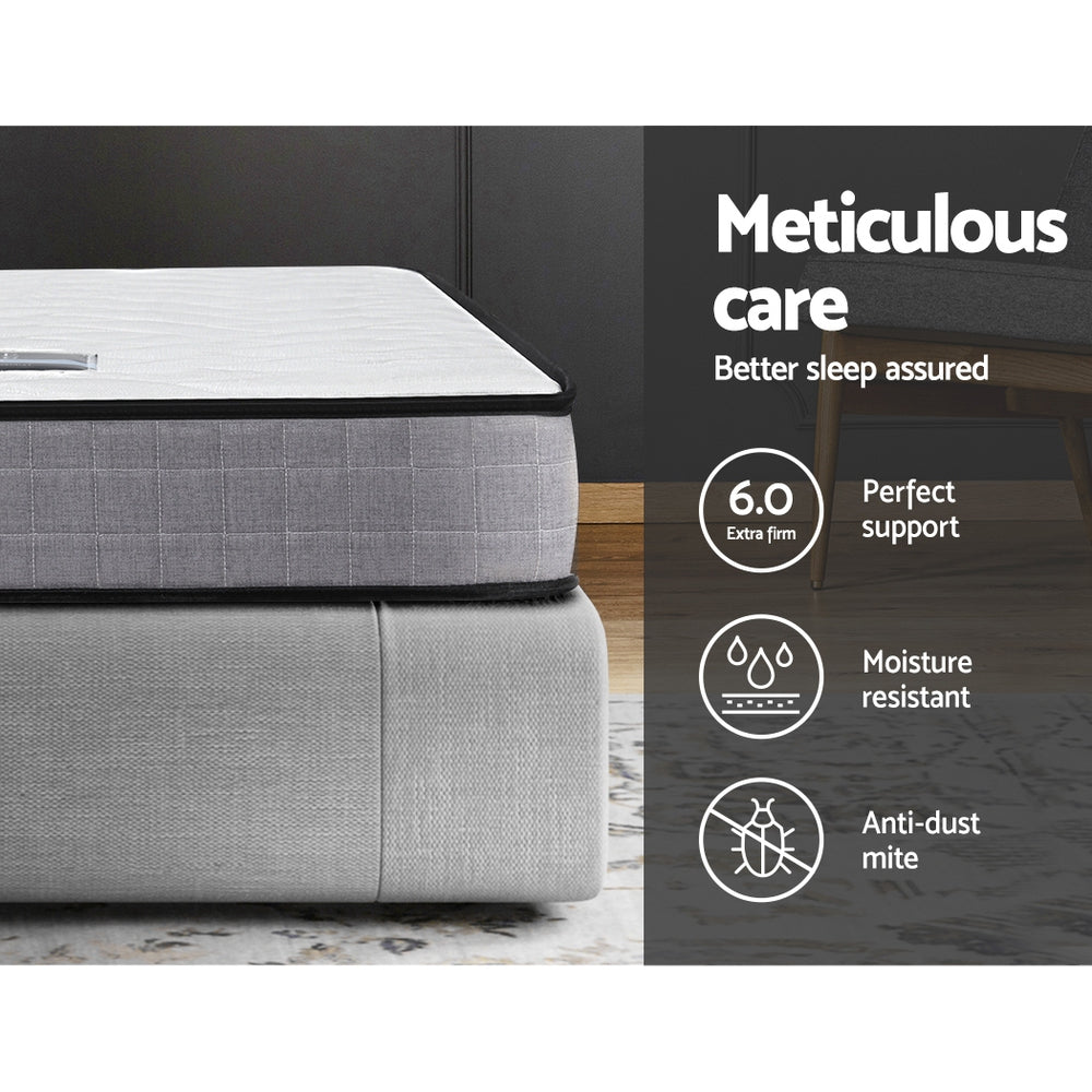 Giselle Mattress Medium Firm Mattresses Tight Top Bed Bonnel Spring 13cm QUEEN Giselle Bedding