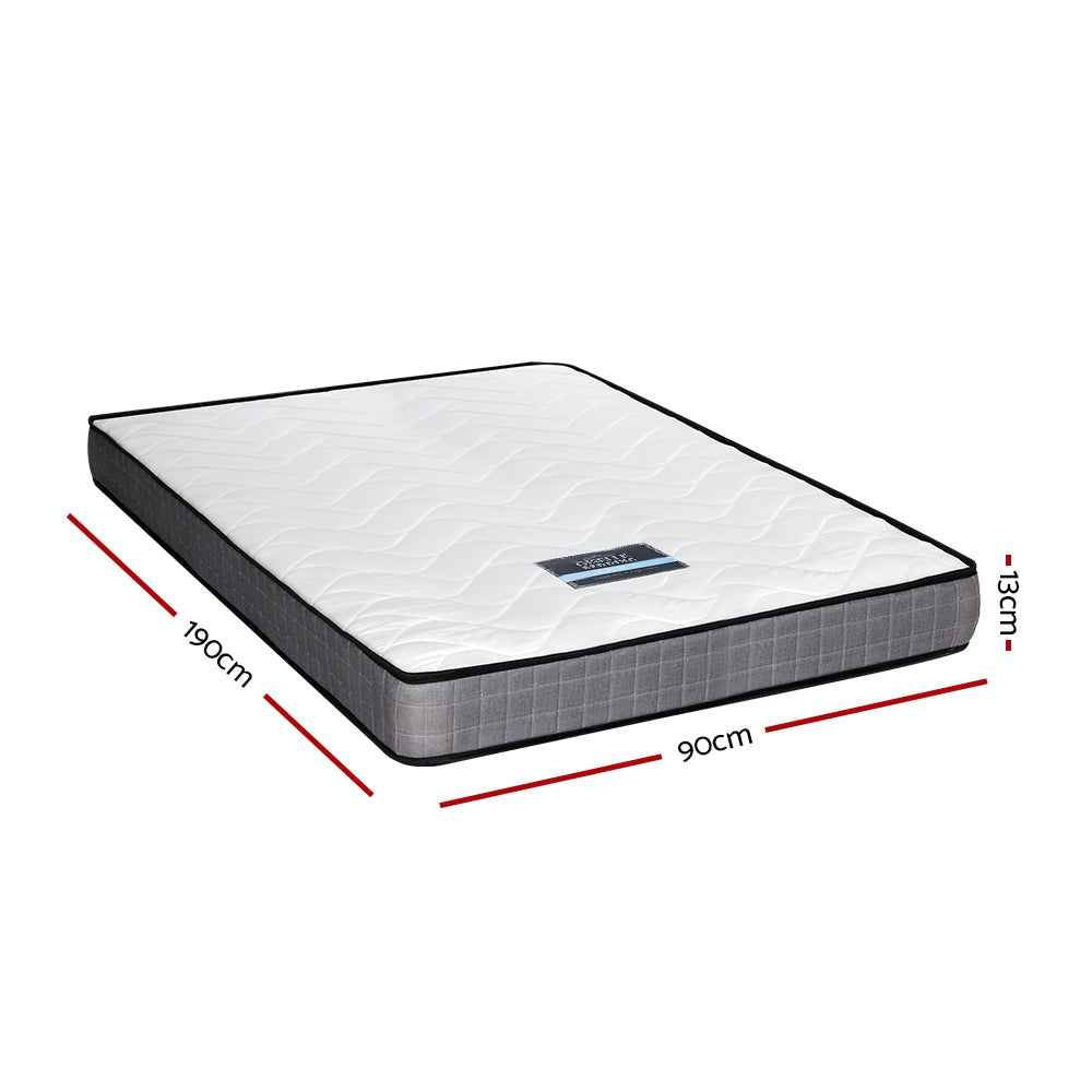 Giselle Mattress Medium Firm Mattresses Tight Top Bed Bonnel Spring 13cm SINGLE Giselle Bedding
