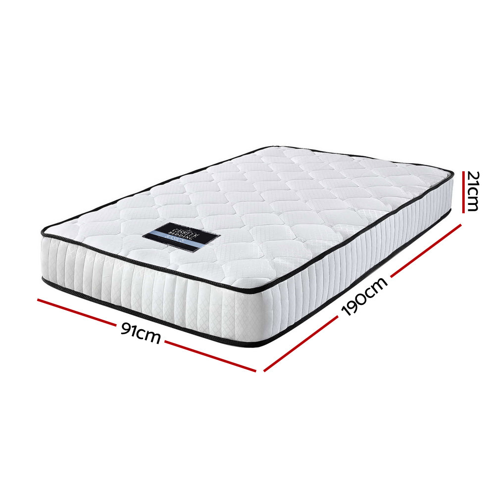 Giselle Bedding Peyton Pocket Spring Mattress 21cm Thick – Single Giselle Bedding
