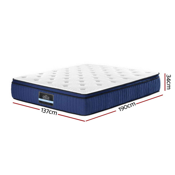 Giselle Bedding Franky Euro Top Cool Gel Pocket Spring Mattress 34cm Thick Double Giselle Bedding