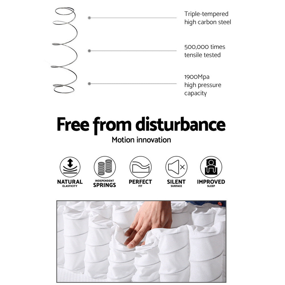 Giselle Bedding Franky Euro Top Cool Gel Pocket Spring Mattress 34cm Thick King Giselle Bedding
