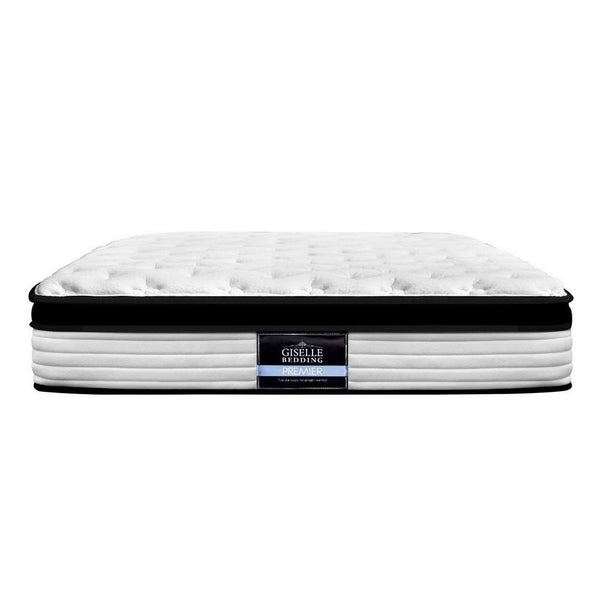 Giselle Bedding Devon Euro Top Pocket Spring Mattress 31cm Thick Double Giselle Bedding