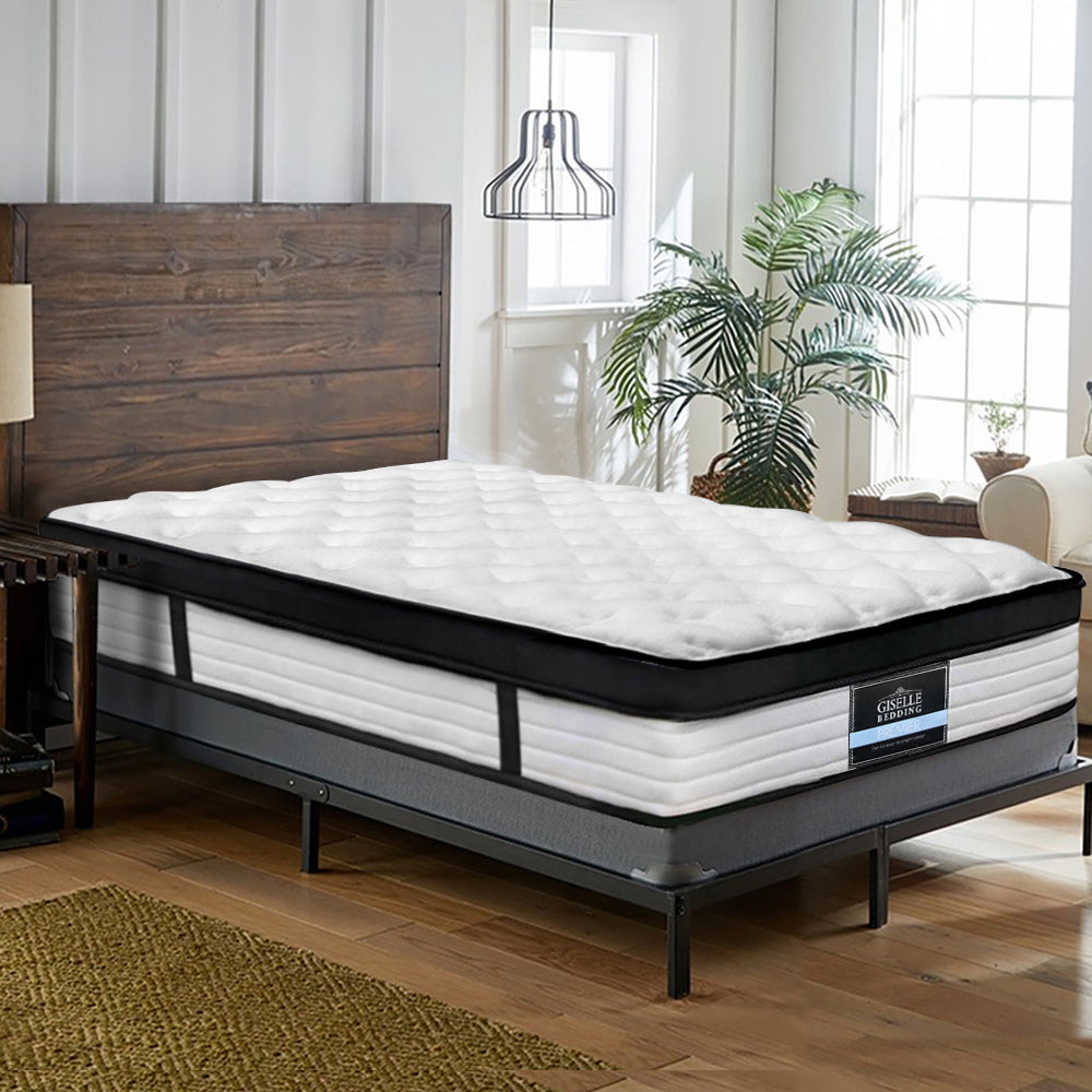 Giselle Bedding Devon Euro Top Pocket Spring Mattress 31cm Thick – Single Giselle Bedding
