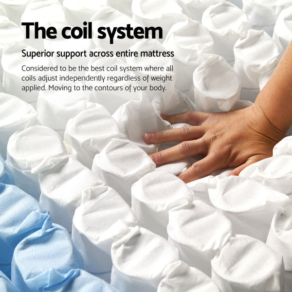 Giselle Bedding DOUBLE Size Bed Mattress Euro Top Pocket Spring Foam 27CM Giselle Bedding