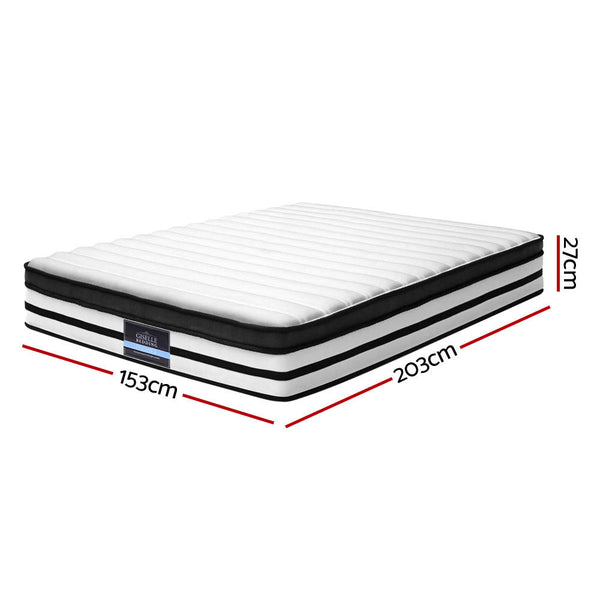 Giselle Bedding Rostock Euro Top Pocket Spring Mattress 27cm Thick Queen Giselle Bedding