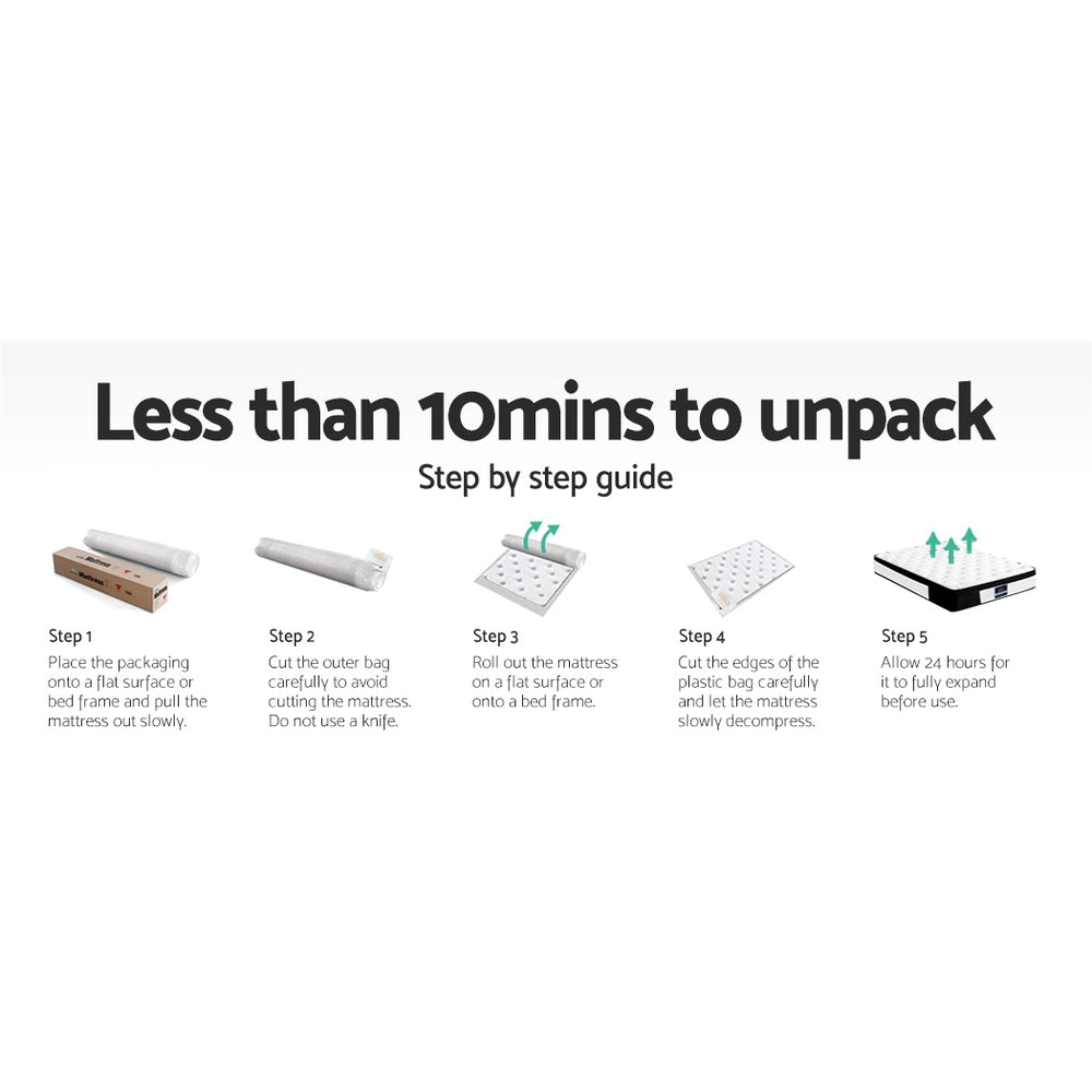 Giselle Bedding Mattress Pocket Spring Medium Firm 30cm PENA Mattresses Queen Giselle Bedding