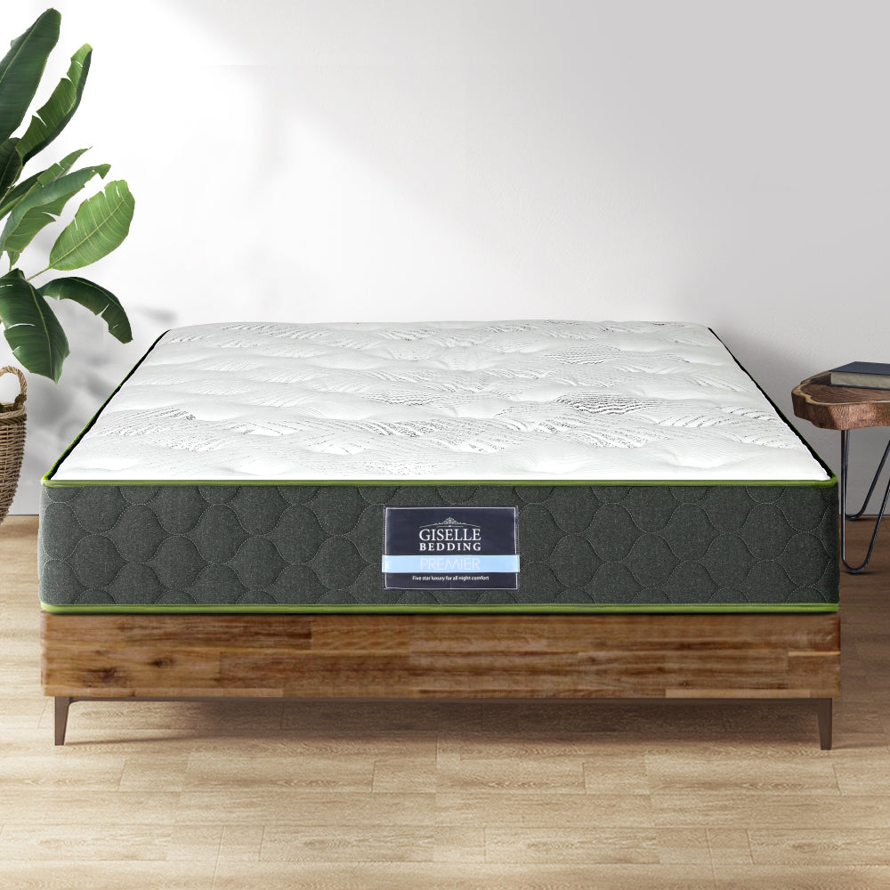 Giselle Bedding Mattress Green Tea Foam Pocket Spring 5-zone Medium Firm Double Giselle Bedding