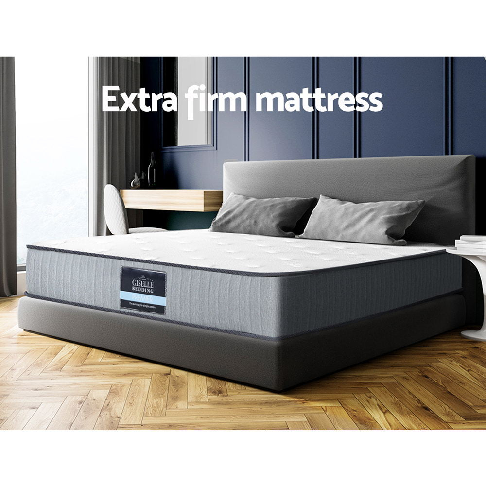Giselle Bedding Mattress Extra Firm Double Pocket Spring Foam Super Firm 23cm Giselle Bedding