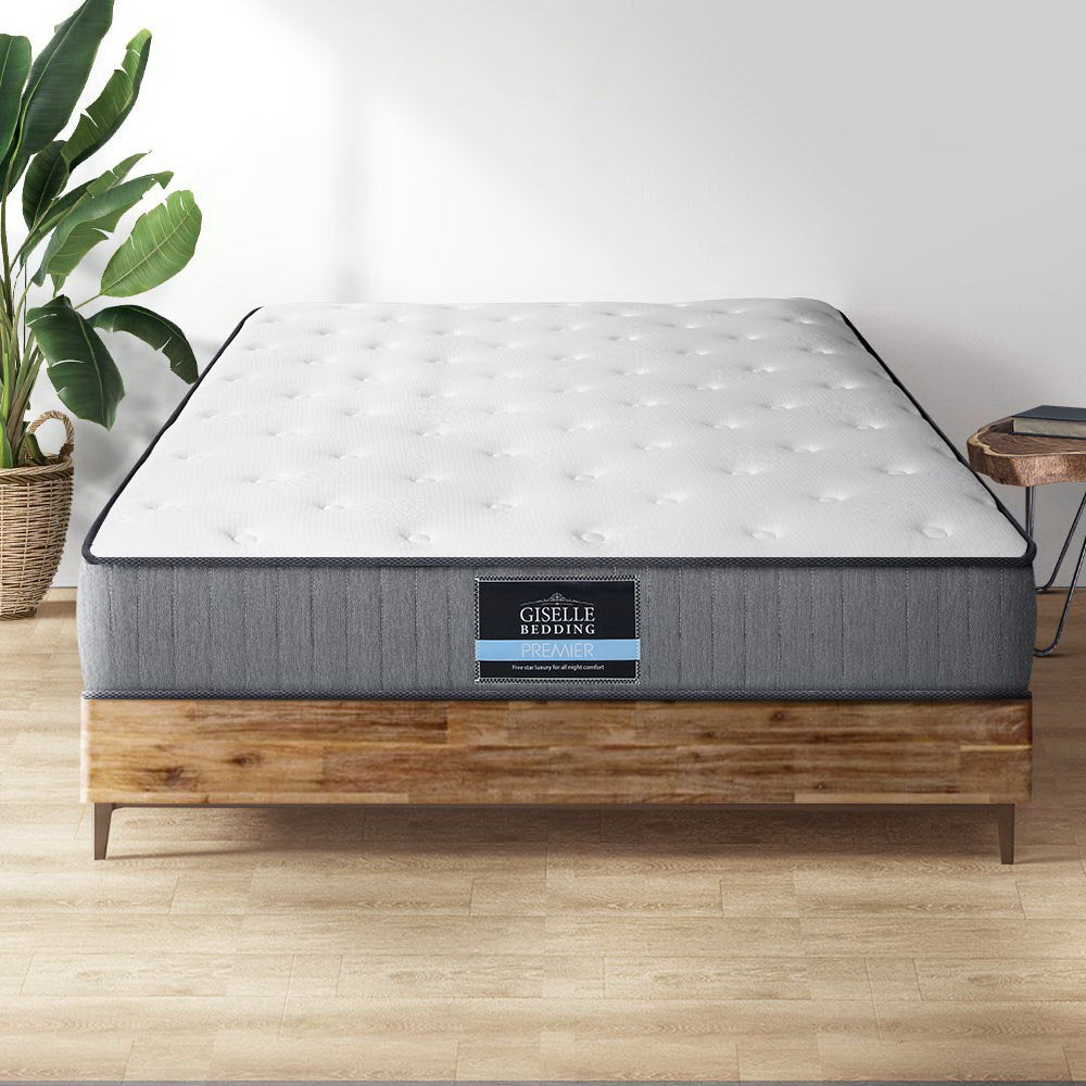 Giselle Bedding Mattress Extra Firm Double Pocket Spring Foam Super Firm 23cm Giselle Bedding