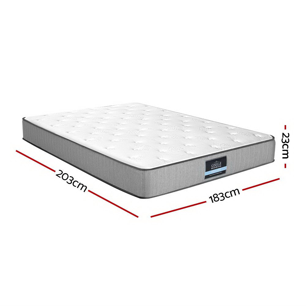 Giselle Bedding King Mattress Extra Firm Pocket Spring Foam Super Firm 23cm Giselle Bedding