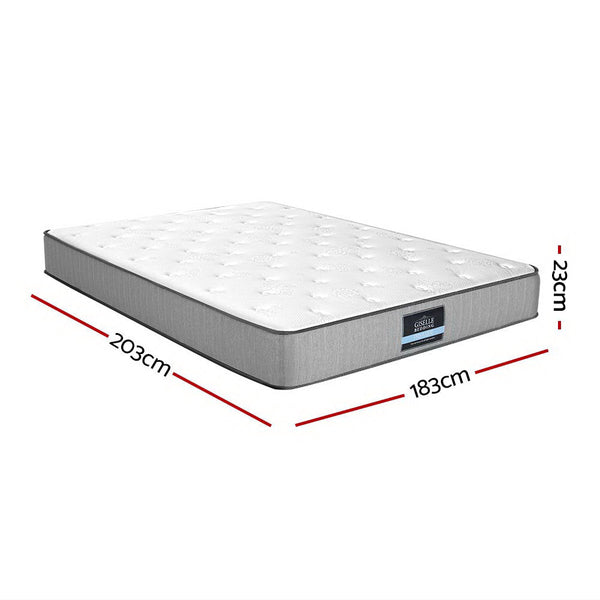 Giselle Bedding King Mattress Extra Firm Pocket Spring Foam Super Firm 23cm Giselle Bedding