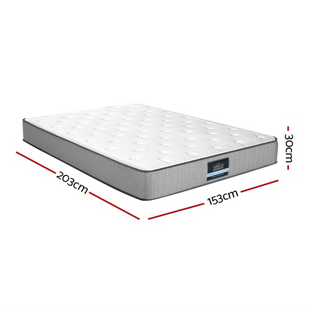 Giselle Bedding Queen Mattress Extra Firm Pocket Spring Foam Super Firm 23cm Giselle Bedding