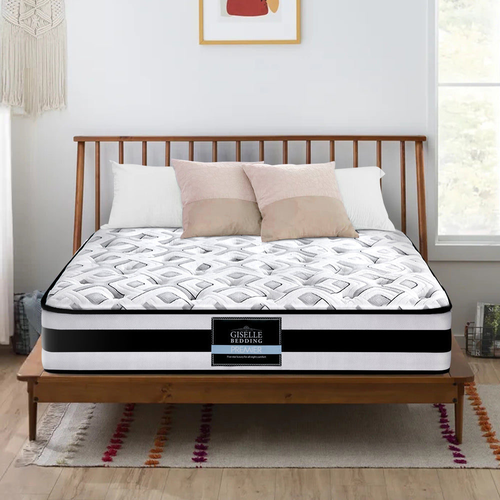 Giselle Bedding Rumba Tight Top Pocket Spring Mattress 24cm Thick Double Giselle Bedding