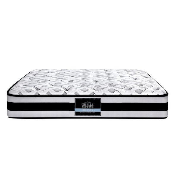 Giselle Bedding Rumba Tight Top Pocket Spring Mattress 24cm Thick Queen Giselle Bedding