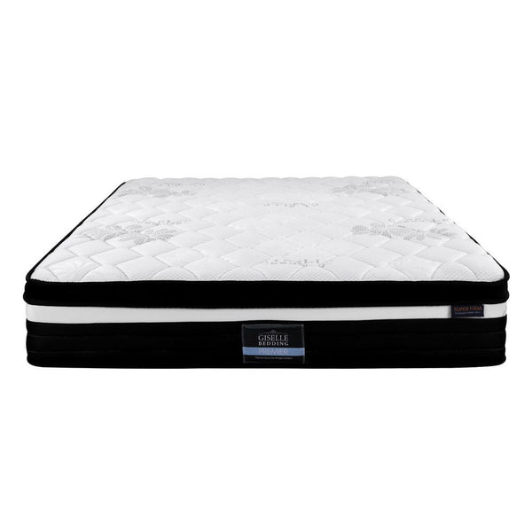 Giselle King Bed Mattress Size Extra Firm 7 Zone Pocket Spring Foam 28cm Giselle Bedding