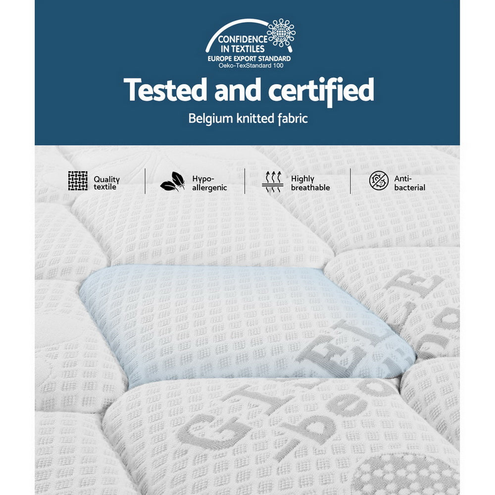 Giselle King Bed Mattress Size Extra Firm 7 Zone Pocket Spring Foam 28cm Giselle Bedding