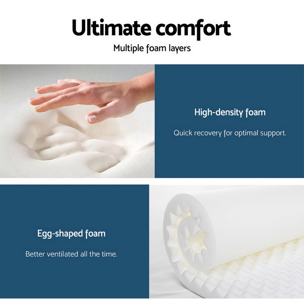 Giselle King Bed Mattress Size Extra Firm 7 Zone Pocket Spring Foam 28cm Giselle Bedding