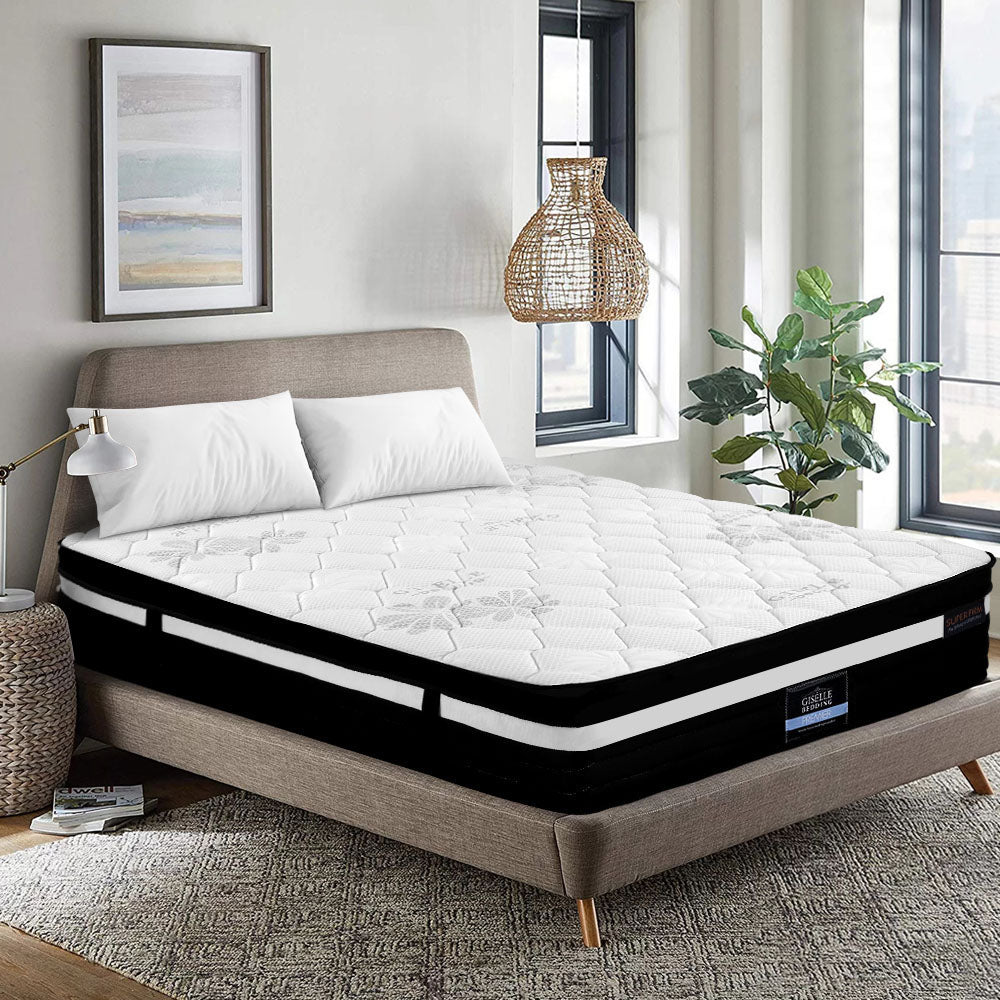 Giselle King Bed Mattress Size Extra Firm 7 Zone Pocket Spring Foam 28cm Giselle Bedding