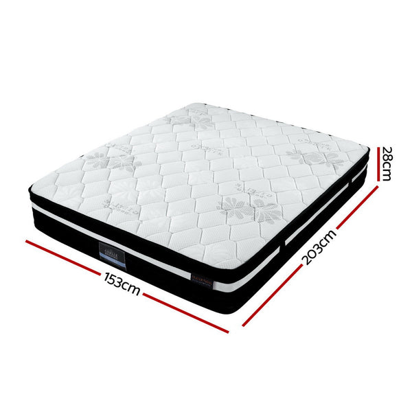 Giselle Bedding Regine Euro Top Pocket Spring Mattress 28cm Thick - Queen Giselle Bedding