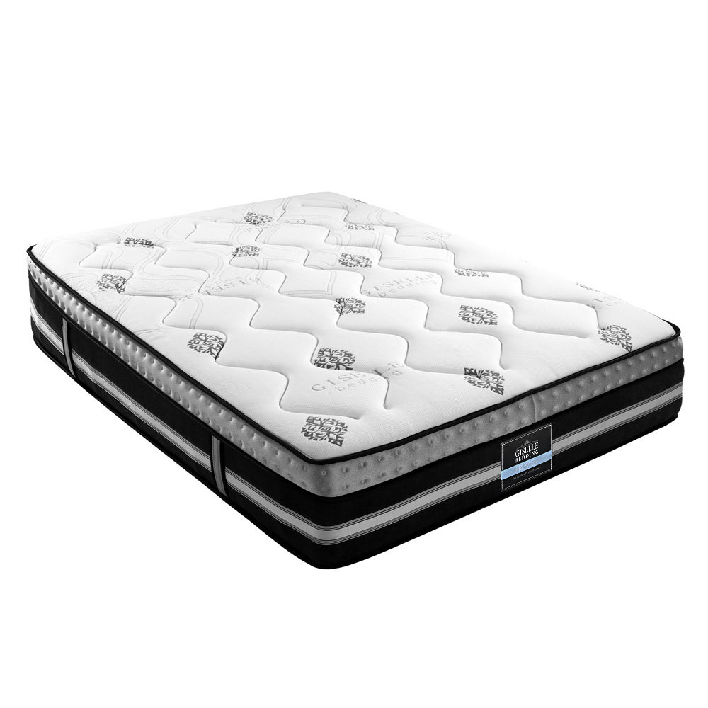 Giselle Bedding Galaxy Euro Top Cool Gel Pocket Spring Mattress 35cm Thick Queen Giselle Bedding