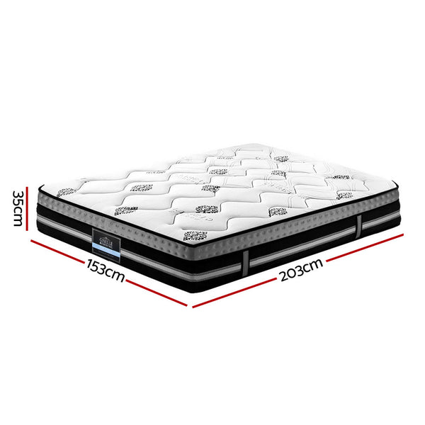 Giselle Bedding Galaxy Euro Top Cool Gel Pocket Spring Mattress 35cm Thick Queen Giselle Bedding