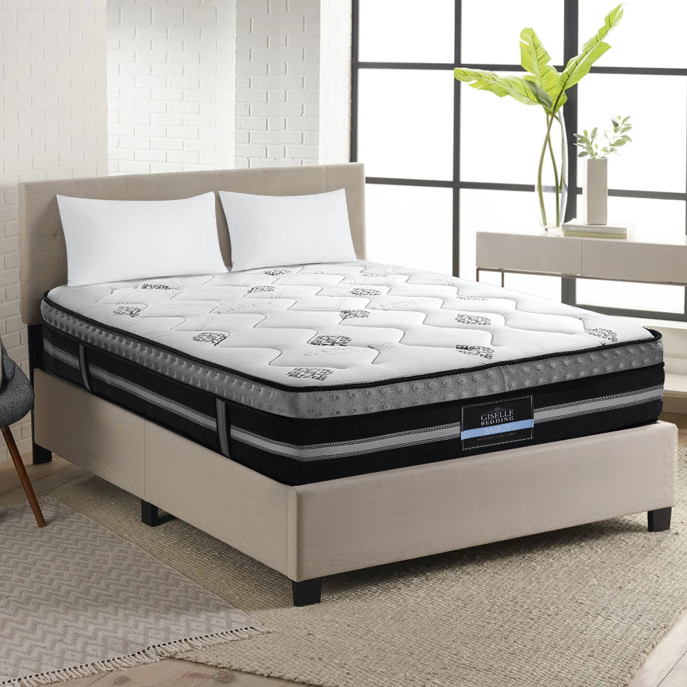 Giselle Bedding Galaxy Euro Top Cool Gel Pocket Spring Mattress 35cm Thick Queen Giselle Bedding