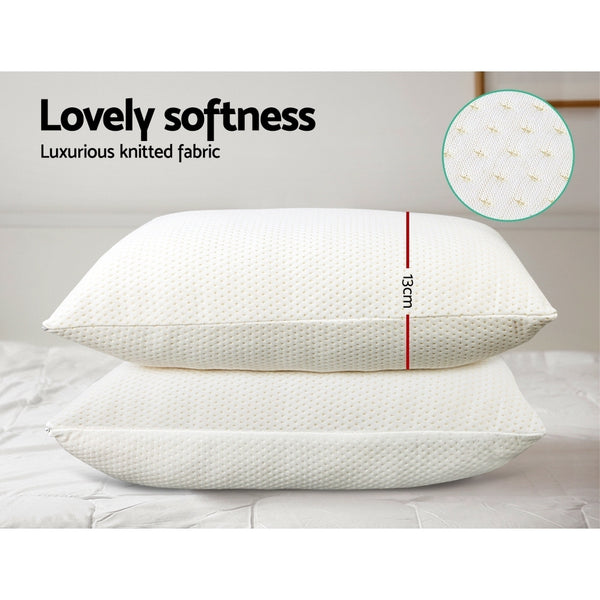 Giselle Bedding Set of 2 Visco Elastic Memory Foam Pillows freeshipping - Awezingly
