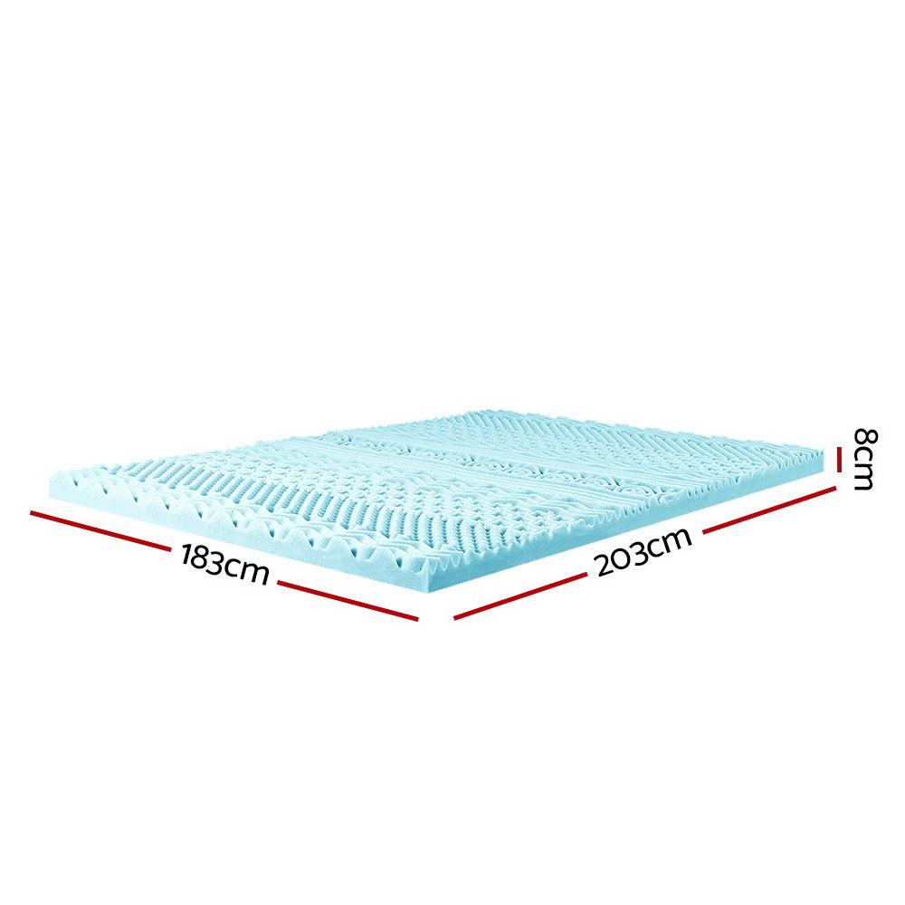 Giselle Bedding 11-zone Memory Foam Mattress Topper 8cm - King Giselle Bedding