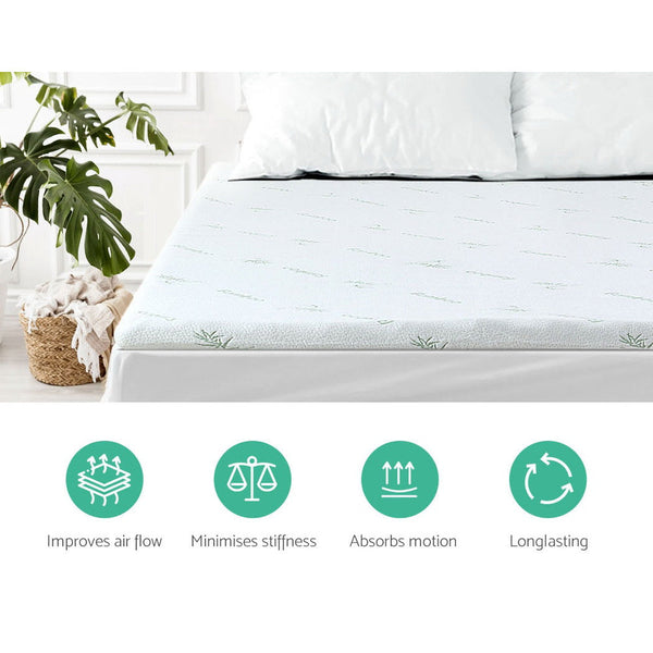 Giselle Bedding 11-zone Memory Foam Mattress Topper 8cm - King Giselle Bedding