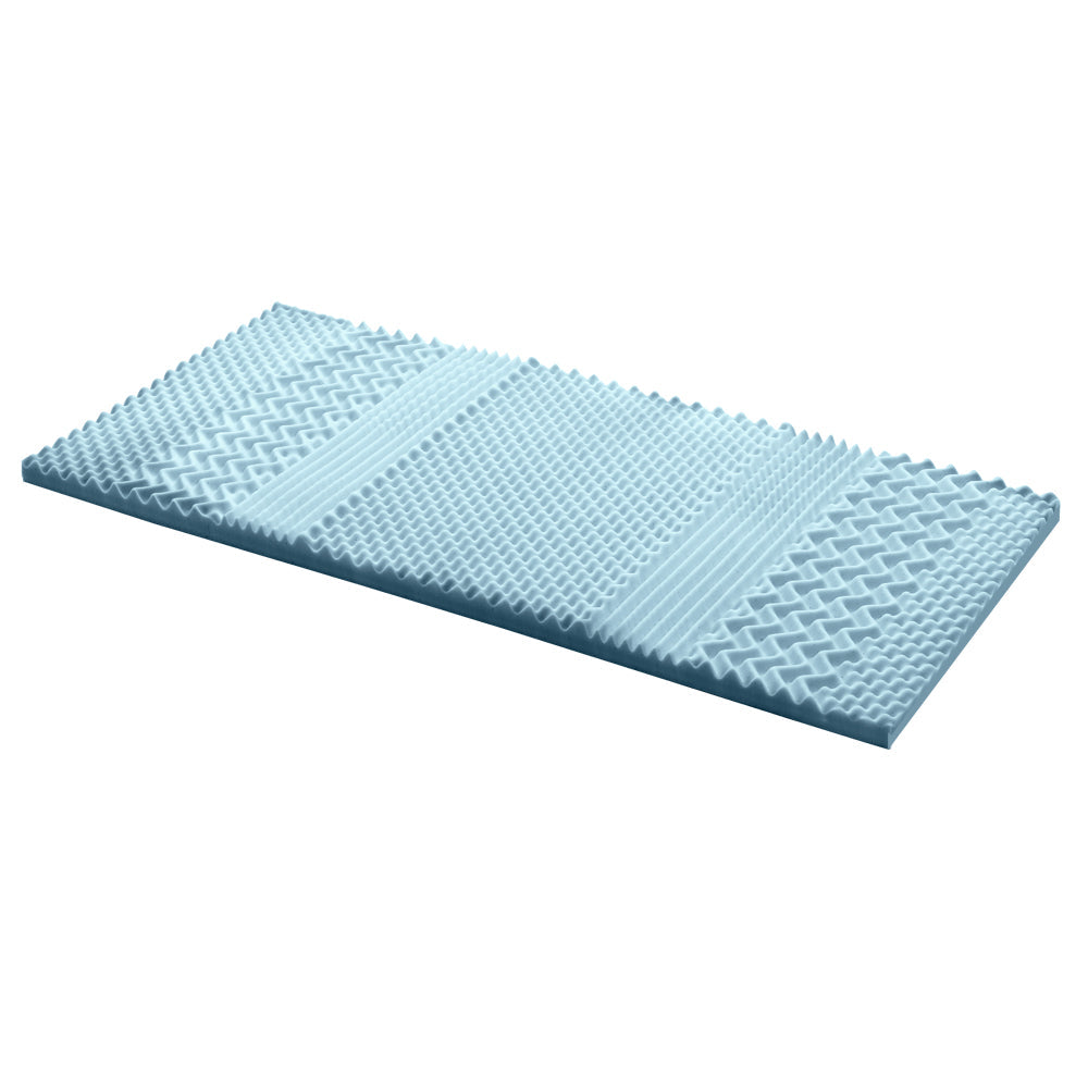 Giselle Bedding Cool Gel 7-zone Memory Foam Mattress Topper w/Bamboo Cover 5cm - Single Giselle Bedding