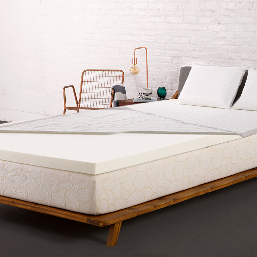 Giselle Bedding Memory Foam Mattress Topper w/Cover 8cm - Single freeshipping - Awezingly