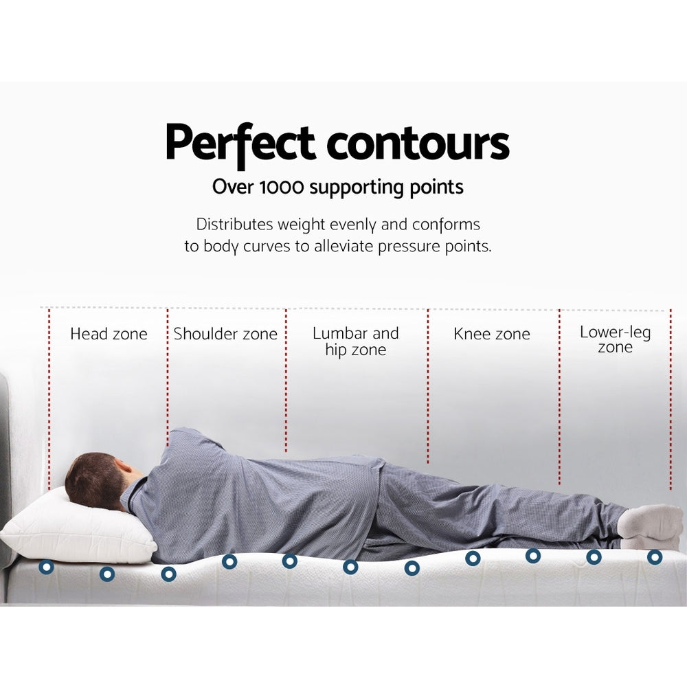 Giselle Bedding Cool Gel Memory Foam Mattress Topper w/Bamboo Cover 10cm - Queen Giselle Bedding