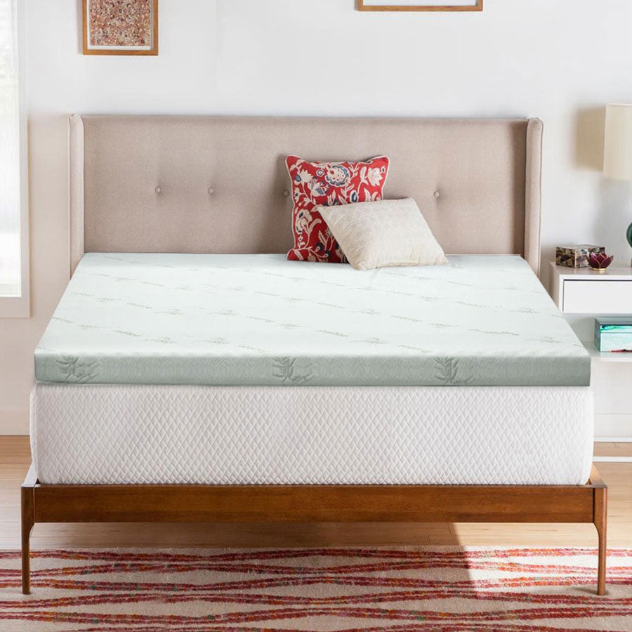 Giselle Bedding Cool Gel Memory Foam Mattress Topper w/Bamboo Cover 10cm - Queen Giselle Bedding