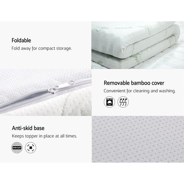 Giselle Bedding Cool Gel Memory Foam Mattress Topper w/Bamboo Cover 8cm - Queen Giselle Bedding