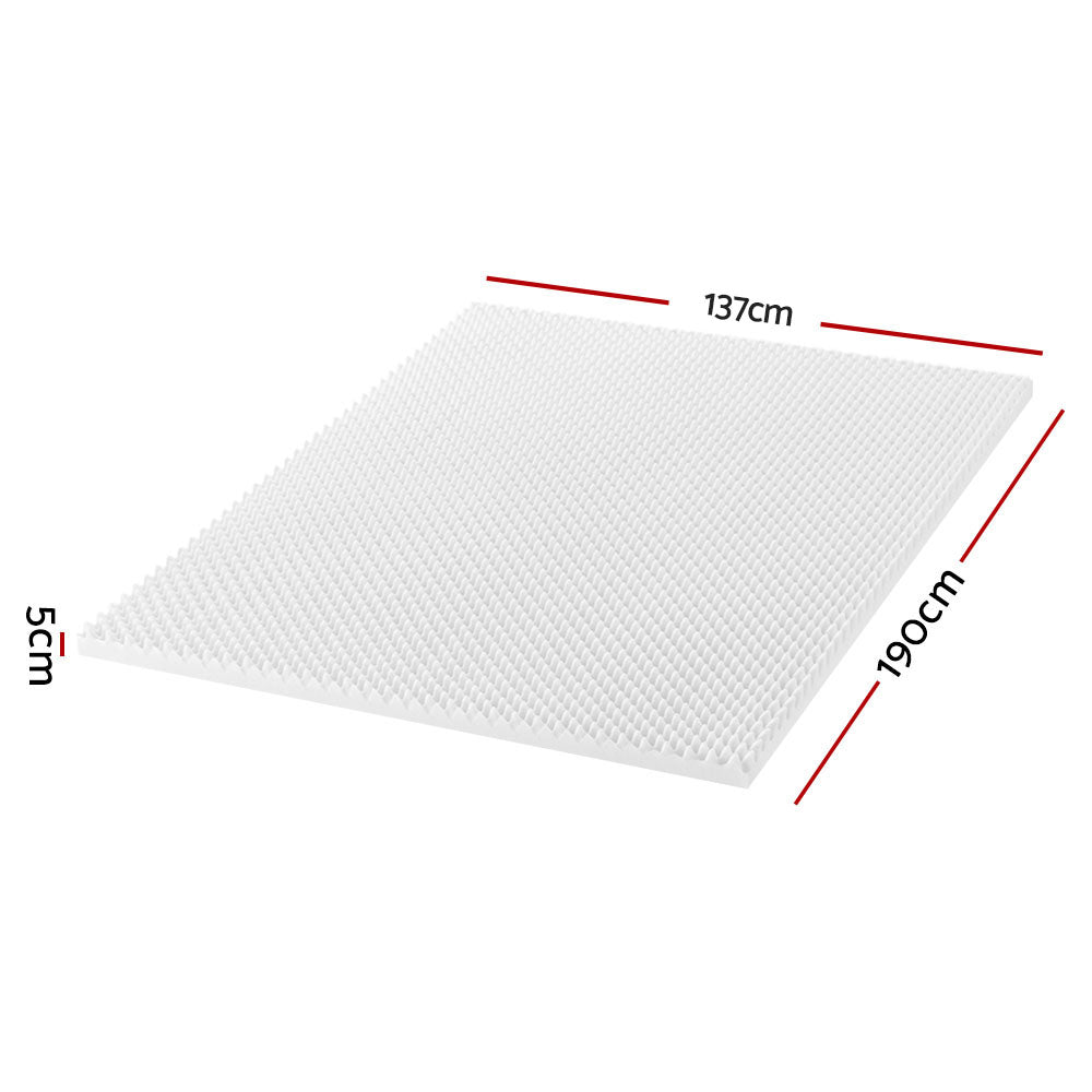 Giselle Bedding Foam Mattress Topper Egg Crate 5cm Double Giselle Bedding