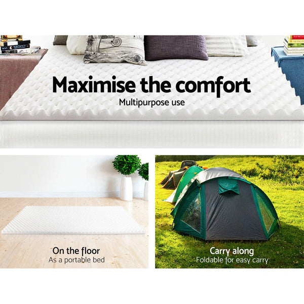 Giselle Bedding Mattress Topper Egg Crate Foam Toppers Bed Protector Underlay S Giselle Bedding