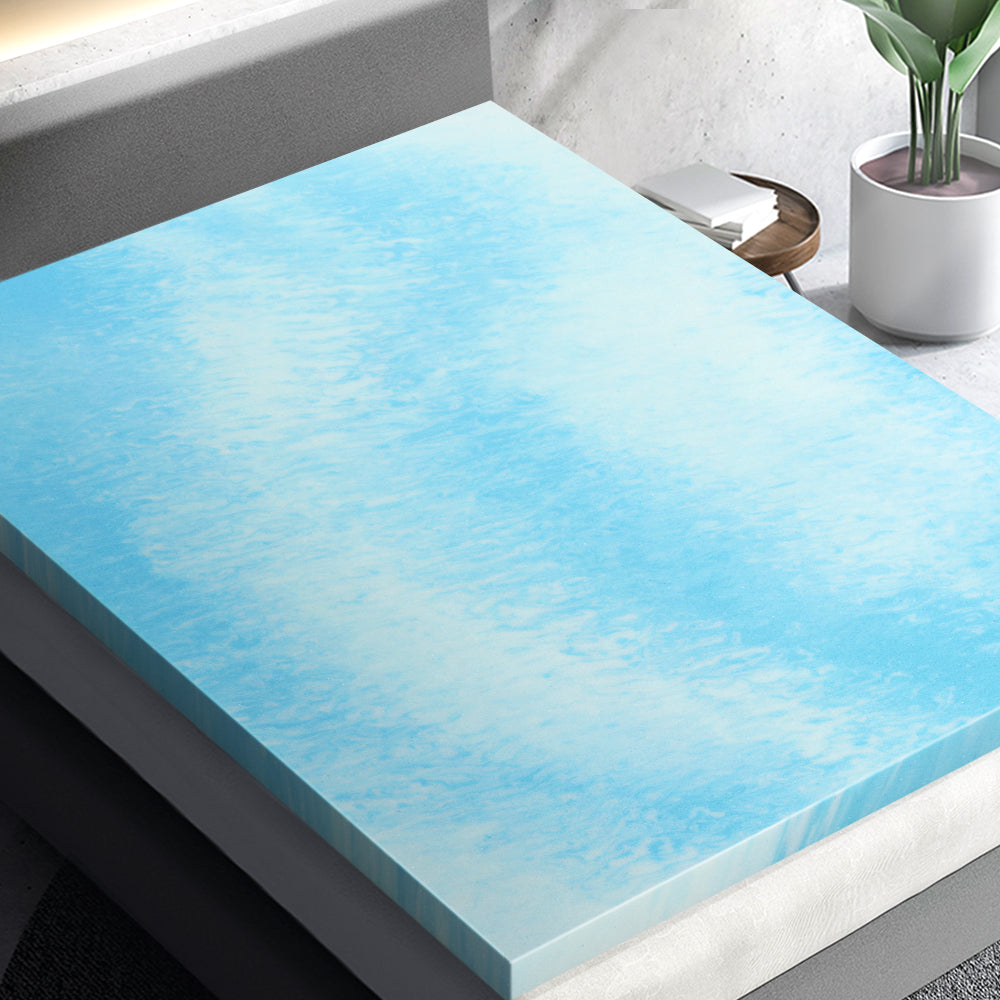 Giselle Cool Gel Memory Foam Topper Mattress Toppers w/ Bamboo Cover 5cm QUEEN Giselle Bedding